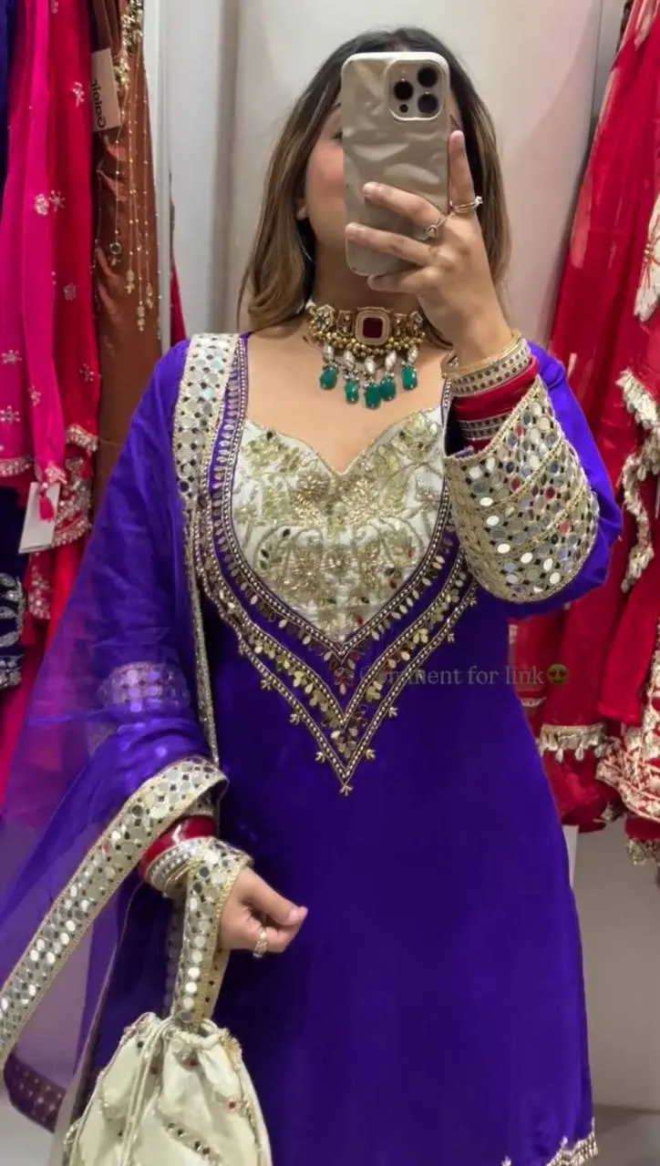 Pankti-MD-Heavy Natural Crepe Top Plazzo set - Image 3