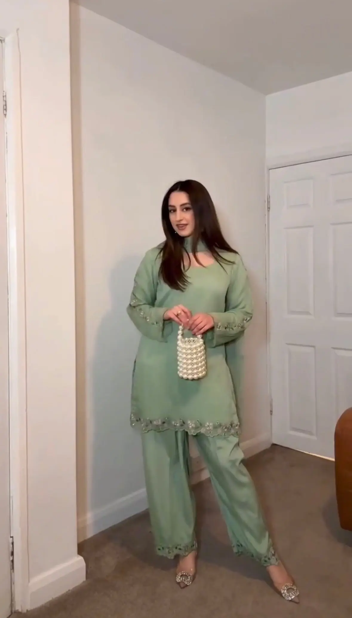 Dhruvi-PD-Faux Georgette Kurti Pent Set - Image 3