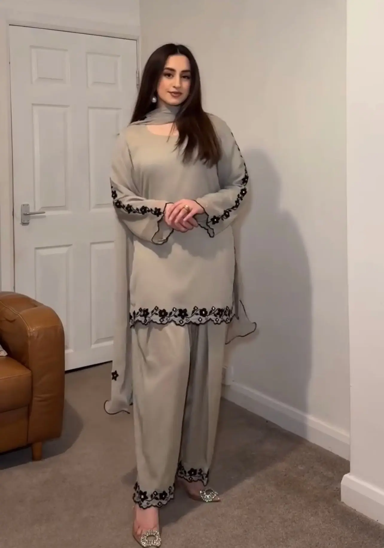 Dhruvi-PD-Faux Georgette Kurti Pent Set - Image 5