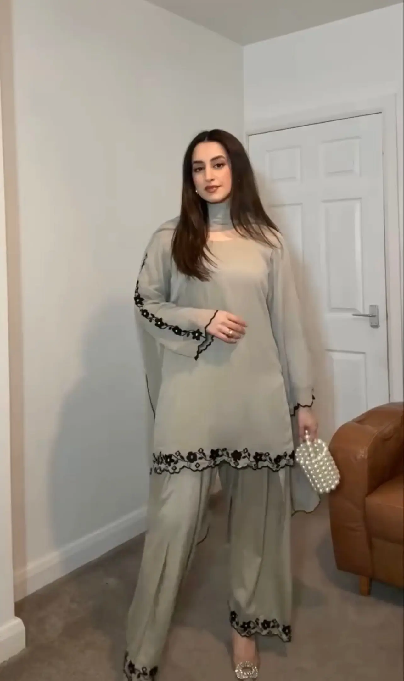 Dhruvi-PD-Faux Georgette Kurti Pent Set - Image 6