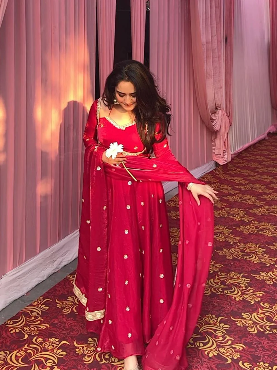 Nayra-RT Fendy silk Anarkali set with duptta - Image 3