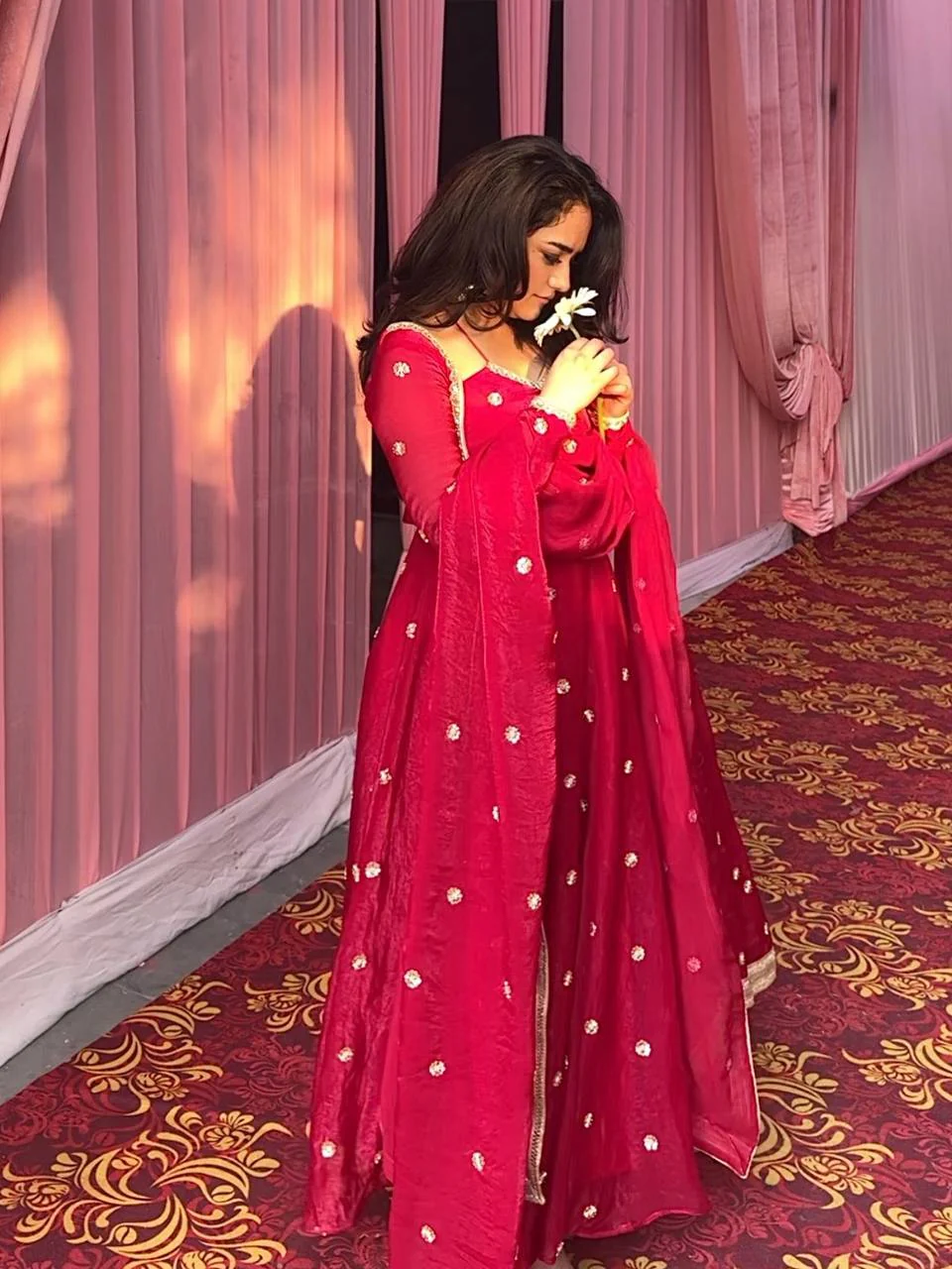 Nayra-RT Fendy silk Anarkali set with duptta - Image 4