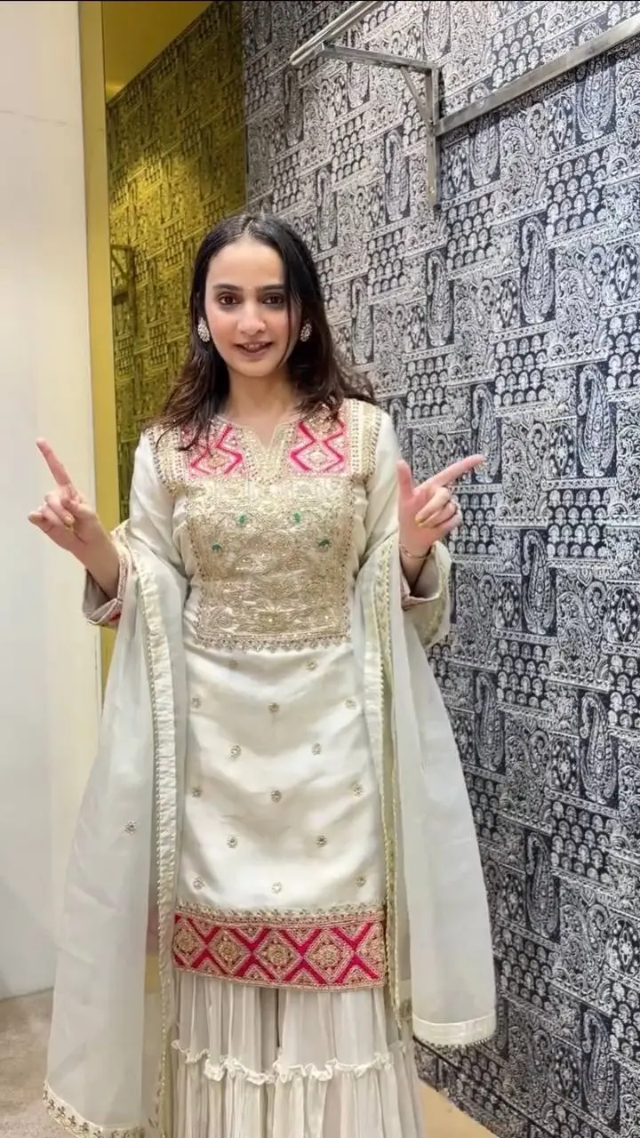 Prakriti-PD- Premium Designer Readymade Top Sharara Plazzo & Dupatta Set - Image 4