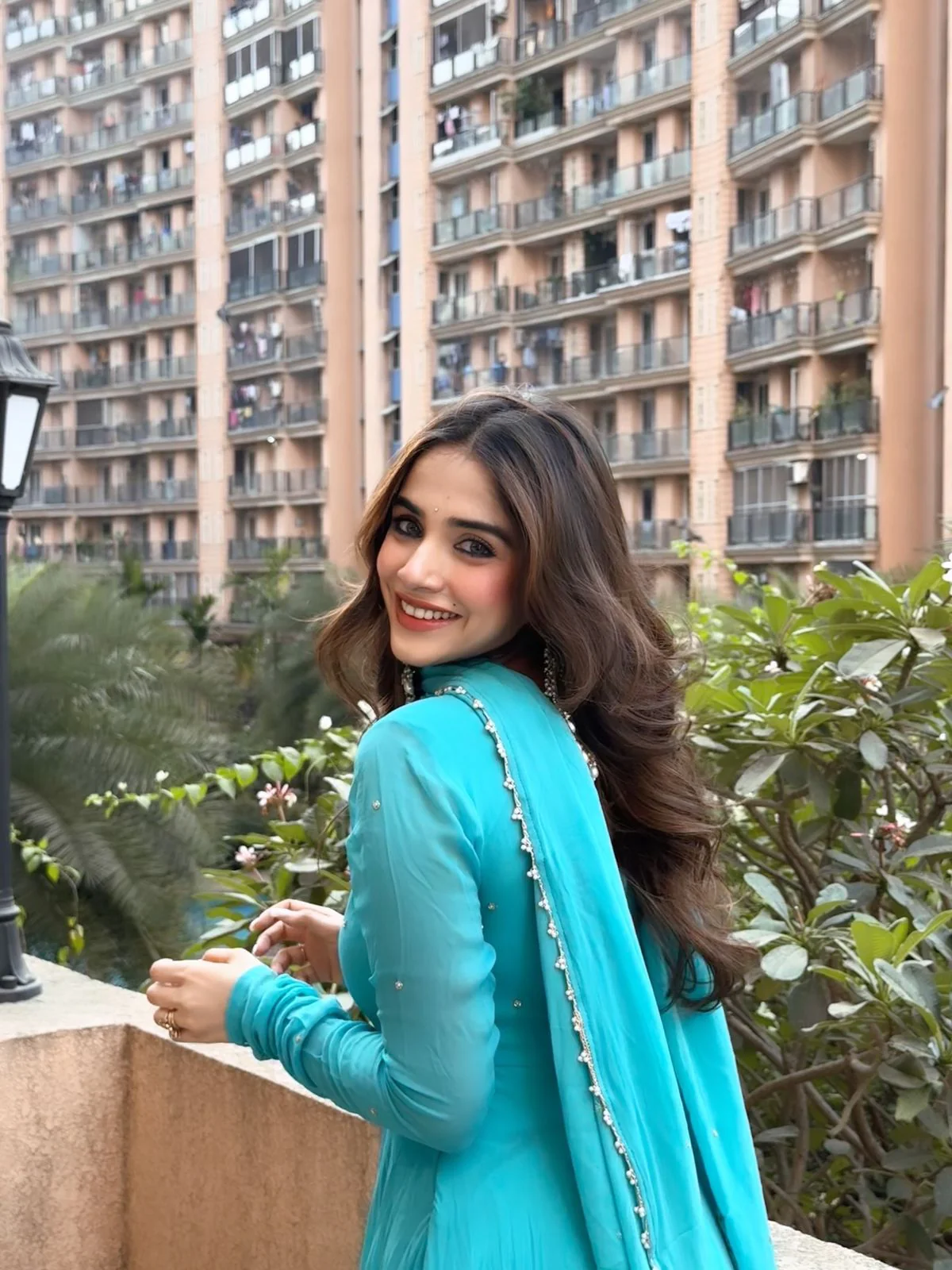 Pooja-SRK Faux Georgette Long kurti set - Image 4