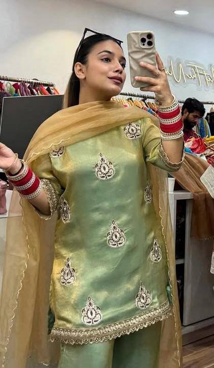 Mukti-MD- Fendy Silk Party Wear Outfit with Heavy 5mm Sequin Embroidery Finish - Image 8