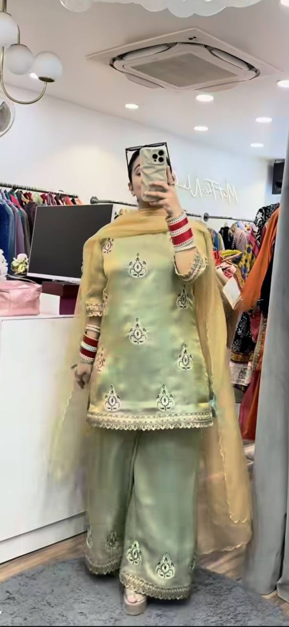 Mukti-MD- Fendy Silk Party Wear Outfit with Heavy 5mm Sequin Embroidery Finish - Image 9